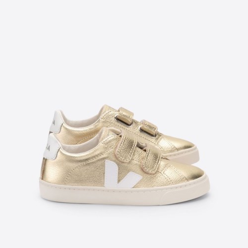 Veja Esplar Velcro Leather Lasten Kengät Kultaiset (G47N49)